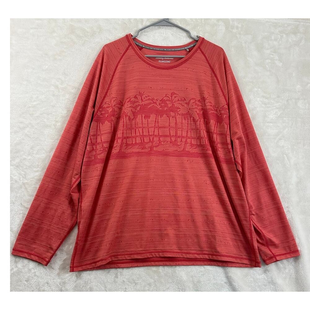Tommy Bahama Island Zone Shirt XXL Mens 2XL Beach Pool Embossed